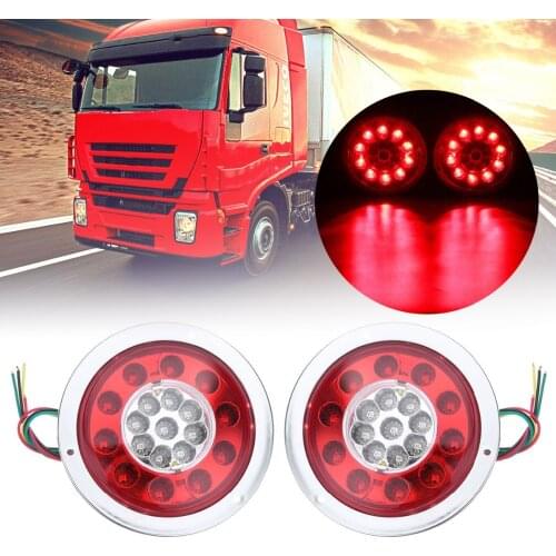 2*12V 19LED Trailers Truck Rear Tail Light Turn Signal Warning Lights Rear Lamps Waterproof Tailight for Caravans DC 12V 24V