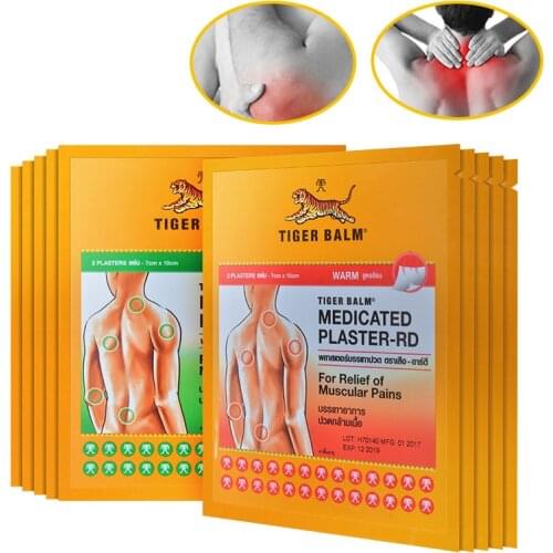 2 Pcs Thailand Tiger Balm Capsicum & Cool Medical Plaster Muscle Rheumatism Arthritis Pain Relief Patch Herbal Medical Plaster