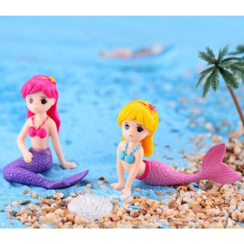 Aquarium Fish Tank Cute Little Mermaid Ornament Aquarium Fish Tank Desk Decor Home Furnishing Decoration Accessories
