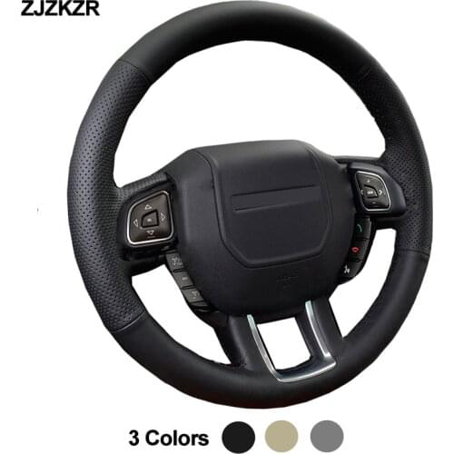 Car Auto Steering-Wheel Cover For Land Rover Range Rover Evoque 2012 2013 2014 2015 2016 2017 2018 2019 Funda Volante Stuurhoes