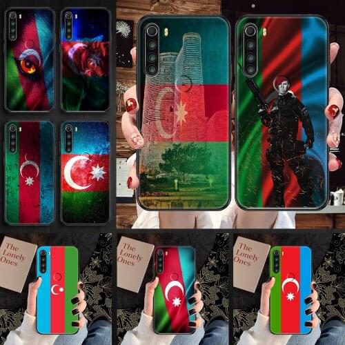 Azerbaijan flag Phone case For Xiaomi Redmi Note 7 7A 8 8T 9 9A 9S 10 K30 Pro Ultra black fashion Etui luxury prime tpu coque 3D