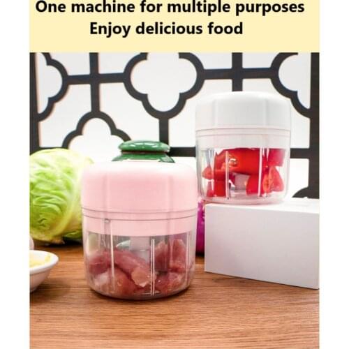 Wireless electric mash garlic machine, rechargeable household kitchen multi-functional food mixer, cut vegetables, shredded meat
