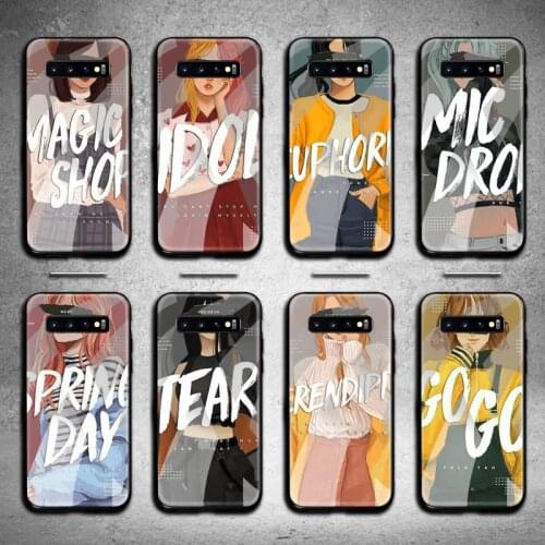 Pepakomi Bts Phone Case Tempered Glass For Samsung S20 Plus S7 S8 S9 S10 Note 8 9 10 Plus
