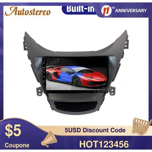 For Hyundai Elantra (MD) 2011-2013 Android 10.0 4GB Auto GPS Navigation Auto Radio Multimedia Play Autot Band Recorder DSP