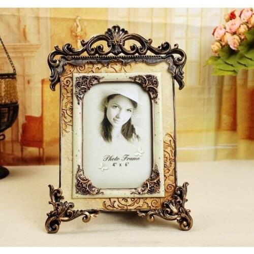 6/7/8 Inch European Style Retro Resin Photo Frame Living Room Ornaments