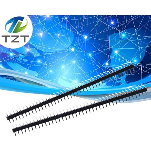 Hot Sale 10/100pcs 40 Pin 1x40 Single Row Male 2.54mm Breakable Pin Header Right Angle Connector Strip bending