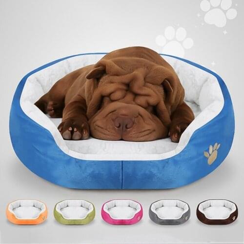 Pet Dog Cashmere Bed Warming Small Dog House Soft Nest Cat Beds Rest Fall Winter Warm Kennel For Cat Puppy Supplies