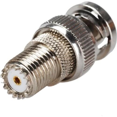 BNC Male to Mini UHF Female Connector RF Coax Coaxial Adapter BNC Male Plug to MINI-UHF Female Jack Connector