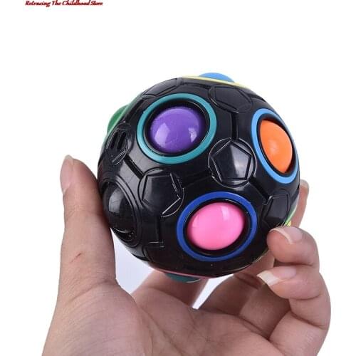 Creative Magic Cube Ball Antistress Rainbow Football Puzzle Montessori Kids Toys For Children Stress Reliever Toy