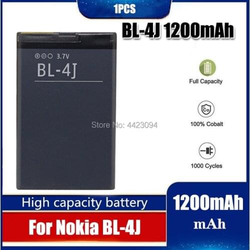 1pc Lithium 1200mAh Lithium BL 4J BL-4J BL4J Rechargeable Phone Battery For Nokia C6 C6-00 Lumia 620 Touch 3G Lithium Battery