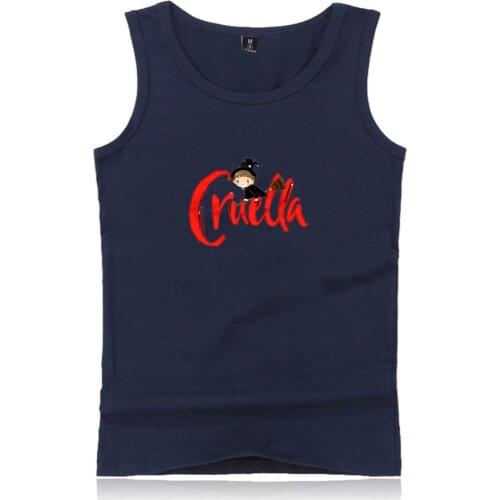 Cruella Tank Top Men Summer Sleeveless Vest Streetwear Fashion Women Tshirt Casual Tops camiseta running bodybuilding Clothes