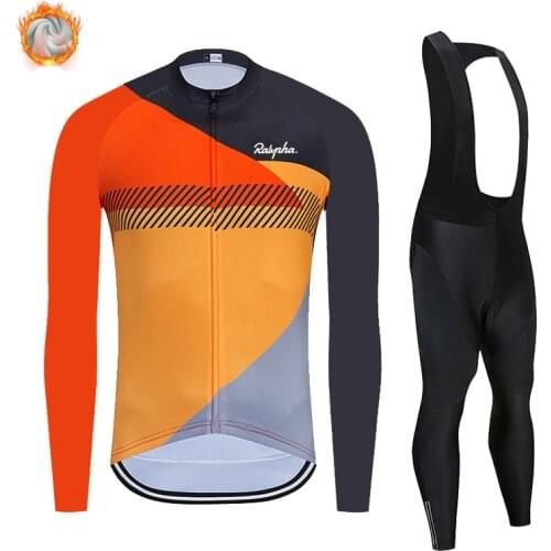 RCC Ralvpha man Long sleeve cycling clothing cycling set Winter thermal Fleece Cycling Jersey ropa ciclismo winter Riding Jacket