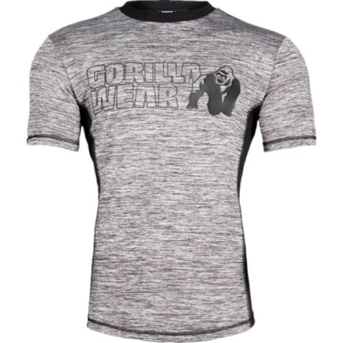 New short sleeve T-shirt Men Gyms Fitness top Male Running Sport Bodybuilding Skinny Stitching Tee Tops Summer Workout Clothing