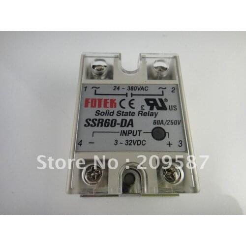 New Solid State Relay SSR-60 DA 60A 3-32VDC 24-380VAC