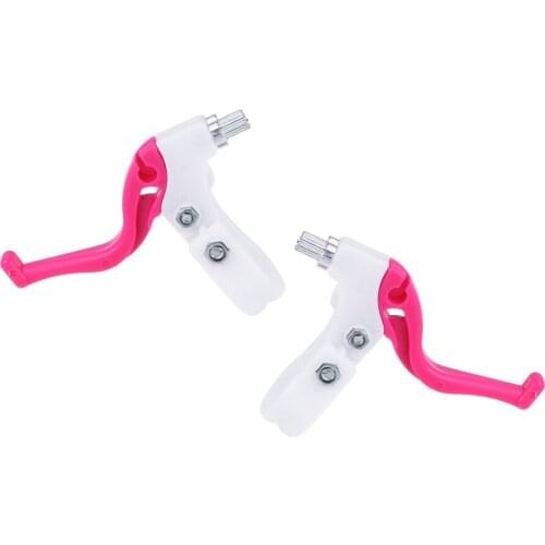 Pair of Children Brake Lever Brake Handle Kids Bike Cycling Brake Levers Bike Spare Parts Accessories (Rosy)