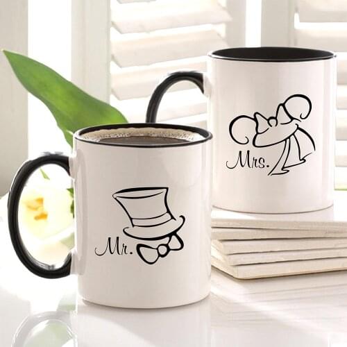 Personalized Dual Mr. & Mrs. Black Mug Cup