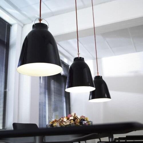 Replica Cecilie Manz Caravaggio Creative Indoor Aluminium Black/White Kitchen Dinning Room Bar Cafe Pendant Light Pendant lamp M