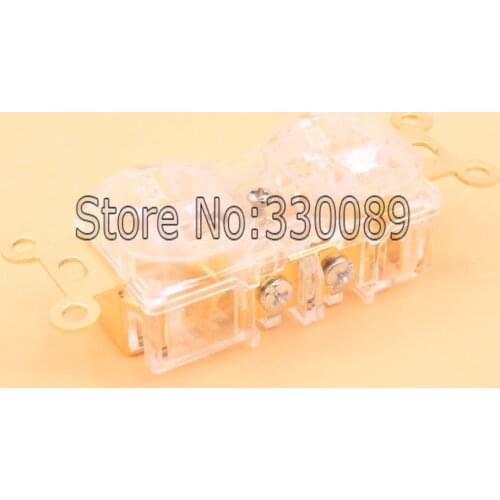 3 pieces US AC Power Receptacle Wall Outlet Copper Gold Plated Socket distributor