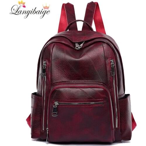 2021 New Brand Designer Backpack Women High Quality Leather Backpacks School Backpacks School Bags for Girls Travel Backpack