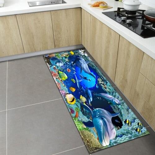 Modern Kitchen Mat Home Entrance Doormat Bedroom Children Living Room Decoration Carpet Hallway Balcony Bath Anti-Slip Floor Rug