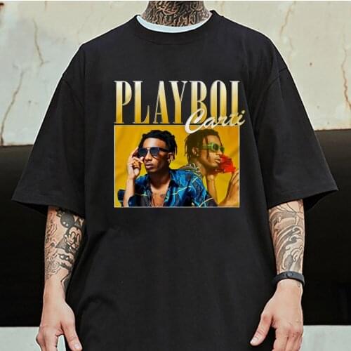 Vintage Playboi Carti 90s Rap T Shirt Cool The Rapper Tees Hypebeast Vintage Hip Hop Shirt Mens Streetwear Hipster Tops