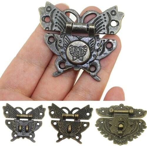 9 Styles Vintage Jewelry Box Alloy Lock Zinc Alloy Antique Lock Retro (With Needed Screws) Keyer Padlock Furniture Latches Hard