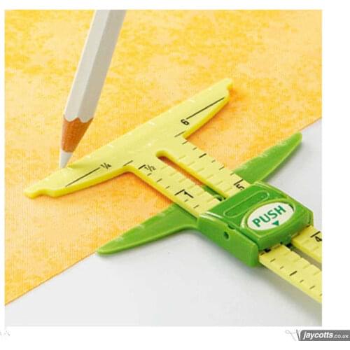 2 Size High Quality 5-IN-1 SLIDING GAUGE Measuring Sewing Tool Patchwork Tool Ruler Tailor Ruler Tool Accessories Home Use