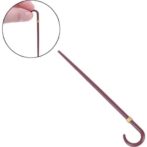 1pc Simulation Gentleman Walking Stick Crutch Model Toy for Doll House Decoration 1/12 Dollhouse Miniature Accessories