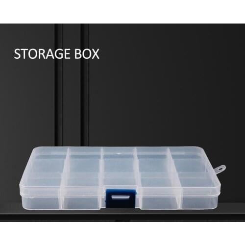 10/15 Grids Detachable Transparent Plastic Fishing Hook Storage Box Container
