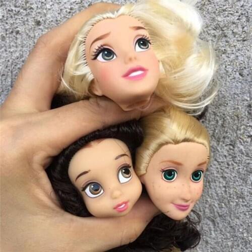 2pcs/lot Cute Vintage Salon Doll Head Princess Doll Head Make Up Mermaid Doll Head DIY Toys Girl Birthday Gift Collection