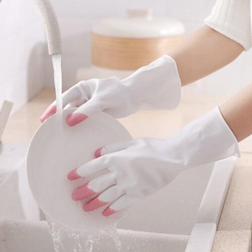 2021 waterproof Rubber latex gloves Dishwashing Cleaner work Gloves For Kitchen Bath Household Clening gloves Kitchen Tools