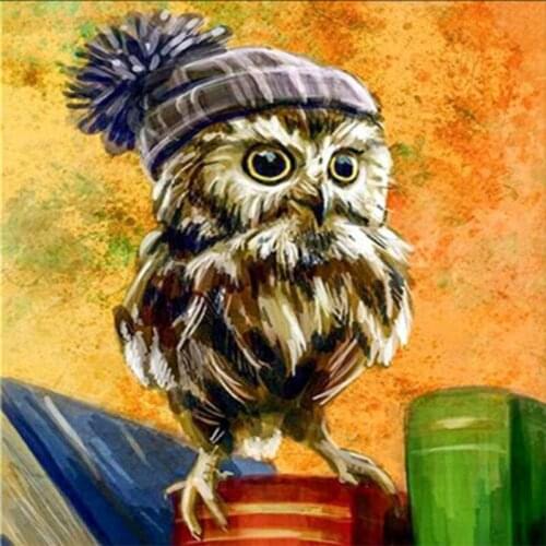 5d Diy diamond painting cartoon animal owl round diamond mosaic home decoration embroidery pattern cross stitch