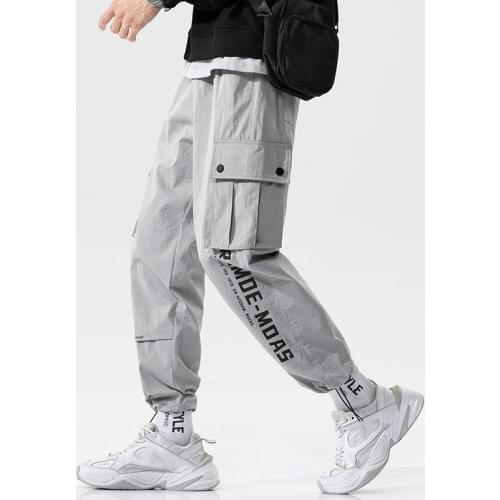 Black Cargo Pants Men Hip Hop 2021 Pants Mens Autumn Harem Pant Streetwear Harajuku Jogger Sweatpant Cotton Trousers Male Pants