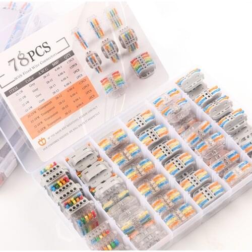 Quick Electrical wire Connector Butt Cable Connectors Boxed 2/3/4/5 pin Universal compact M3 screw fixing push-inTerminal Block