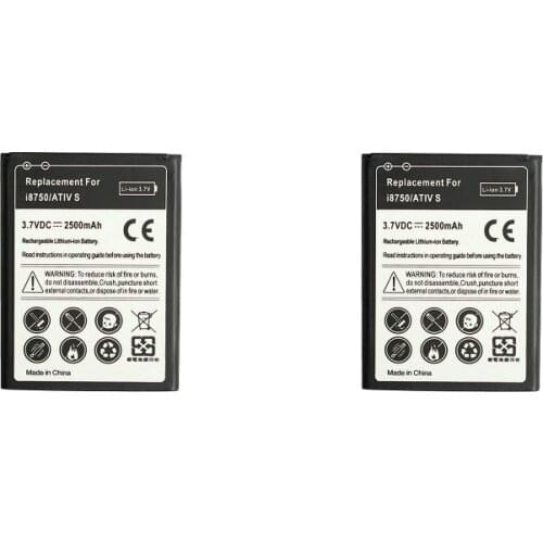 Ciszean 2pcs/lot 2500mAh EB-L1M1NLU Replacement Battery For Samsung galaxy ATIV S i8750 i8370 i8790 Batterie Bateria Batterij
