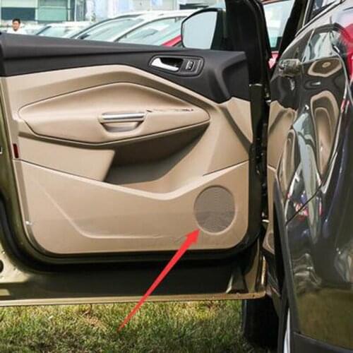 For Ford Escape Kuga 2017 2018 2019 Audio Decorative Ring Speaker Decoration Circle Ring Cover Trim Frame Car Accessories