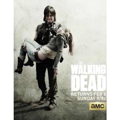 Home Decor The Walking Dead TV Zombie 4-Silk Art Poster Wall Sticker Decoration Gift