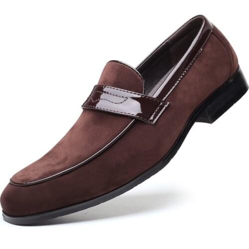 Classic Moccasins Dress Shoes Men Genuine Suede Leather Oxford Shoes For Men Loafers Formal Wedding Party Shoes Sapato Social