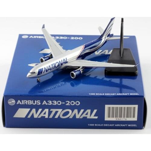 1:400 Alloy Collectible Plane Gift JC Wings XX4176 National Airlines Airbus A330-200 Diecast Aircarft Model N819CA With Stand