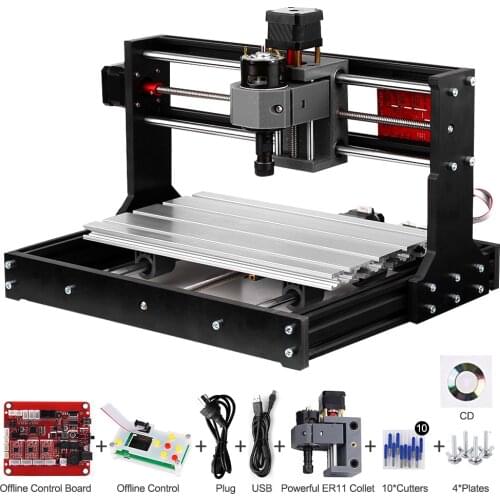 Upgrade Version CNC 3018 Pro GRBL Control DIY Mini CNC Machine 3 Axis Pcb Milling Machine Wood Router Engraver with Controller