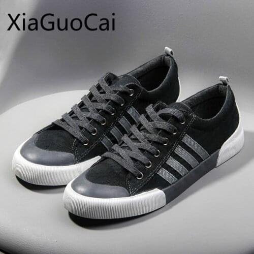 High Quality Mens Casual Shoes 2019 Spring and Autumn Mens Flat Casual Sneakers Breathable Canvas Shoes for Mens