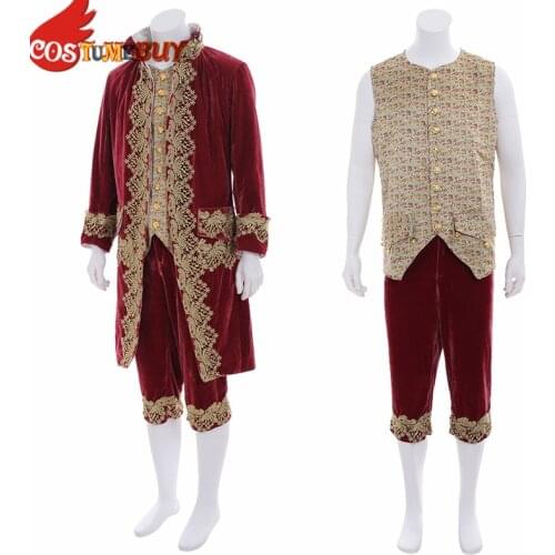 Costumebuy 18th British Prince Costume Retro Gothic Aristocrat Artist Men Court Suit Marie Gentleman Medieval Set Custom Made