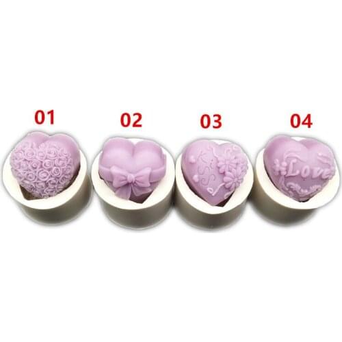 New love bow flower chocolate silicone mold DIY cake sugar decoration Tool kitchen baking mold