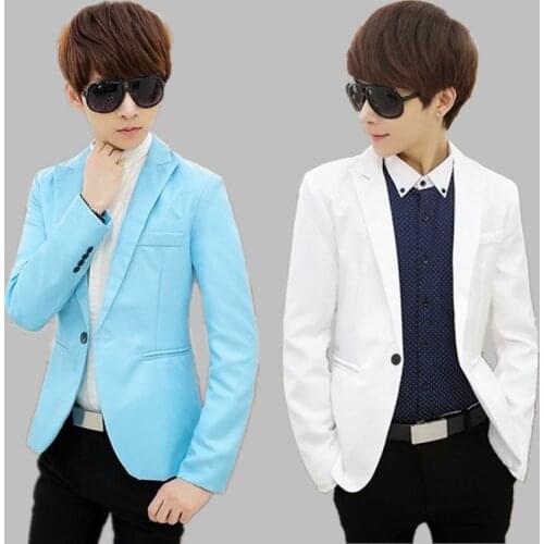 2019 New Men Blazer Casual Slim Fit Office Suit Jacket Fashion Brand Coat Formal Terno Masculina Blazer Male Business Blazers