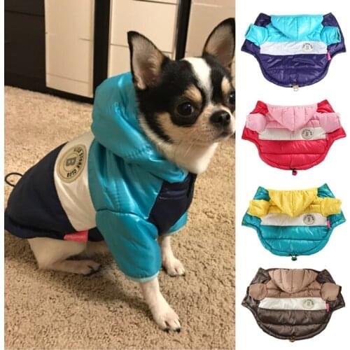 Autumn Winter Pet Clothes for Dogs Waterproof Hooded Dog Coat Warm Jacket Puppy Pet Clothing Chihuahua French Bulldog Clothes