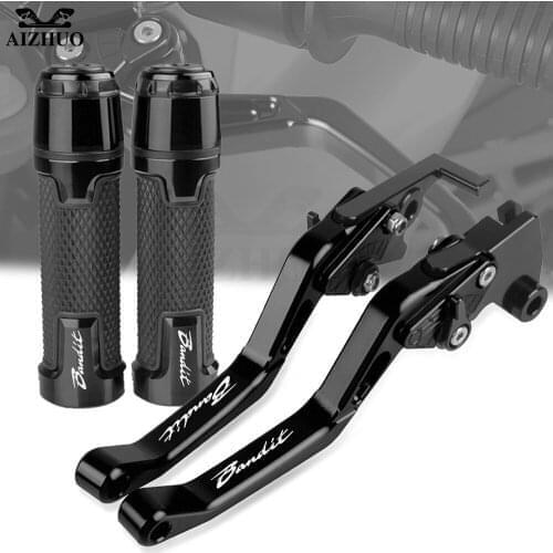 Adjustable Brakes Clutch Levers Handle Bar Motorcycle Handlebar Grips FOR SUZUKI GSF600SBANDIT 1995-2004 1998 2000 CNC Aluminum