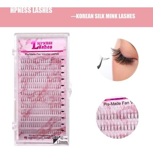 Russian 3D 4D 5D Short Stem False Lashes Premade Matt Black Volume Fans Faux Mink Premade Eyelash Extensions Makeup Cilios