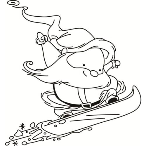 Santa Claus Ski Ransparent Clear Stamps Silicone Seals For DIY Scrapbooking Photo Album Card Making