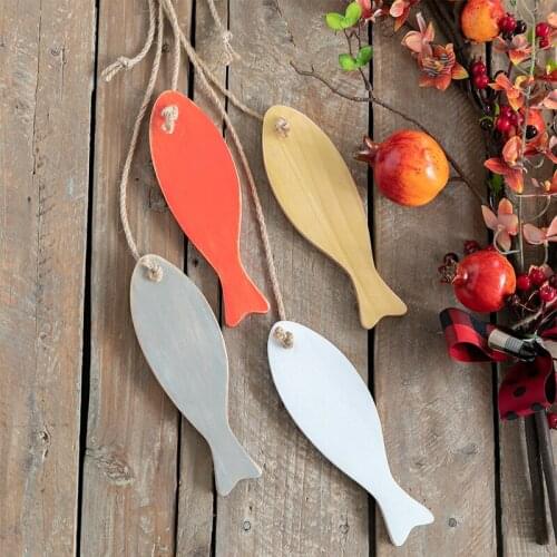 Nordic Wall Hanging Decoration Fish Scandinavian Decorative Wooden Craft Pendant Living Room Home Wall Decor Ornaments Garland