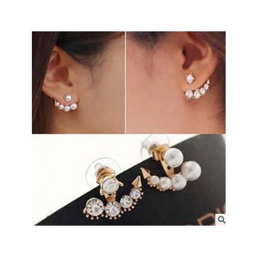 Mujer moda jewelry earring Brincos earring Pendientes The beauty of the birth of Sarah Han Yese with pearl earrings Korean